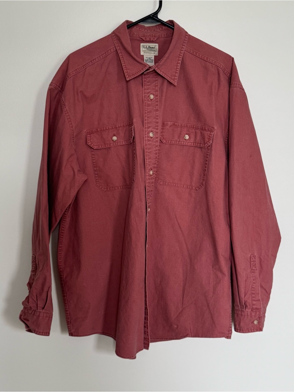 L.L. Bean Men's Sunwashed Canvas Shirt, Traditional Fit